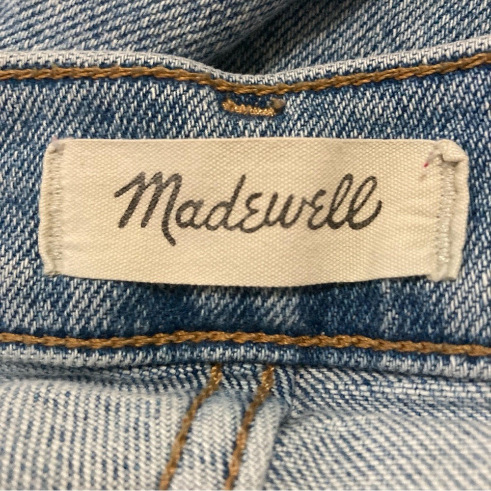 Madewell Distressed Perfect Vintage Jeans 29 Cardine Light Wash Ripped Knee - Picture 12 of 16